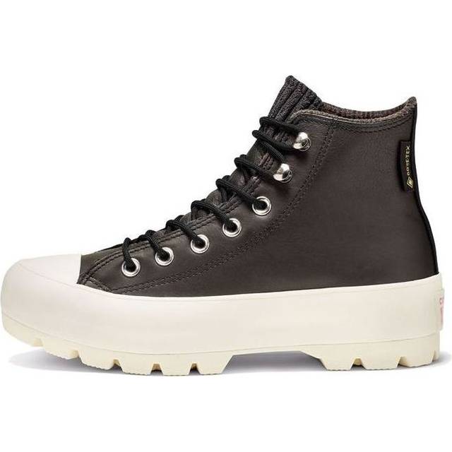 (WMNS) Converse Chuck Taylor All Star Lugged Waterproof Leather High Top Thick Sole Black White 565006C - Black/White