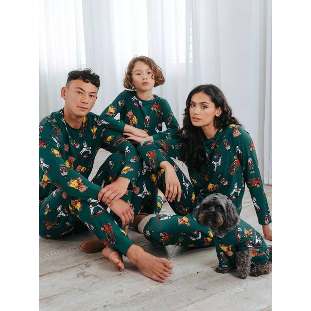 Chelsea Peers Xmas Crew PJ Set Kids - Green - 7-8YRS