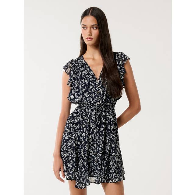 Maxine Flutter-Trim Floral Mini Dress - Navy Ray Ditsy - Celebrating modern femininity, Australian label Forever New is all about alluring prints and flattering silhouettes. Bringing an air of luxury to the everyday, Forever New's striking attention to detail- from delicate lace to intricate stitching- lifts each piece giving it covetable status. Whether it's a wedding guest outfit or a sharp suit you're looking for, Forever New's latest collection has something for every occasion.