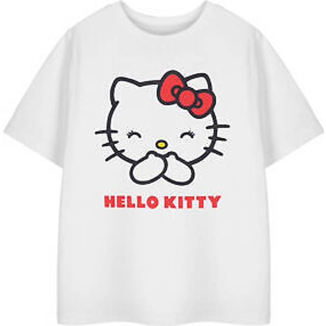 (11-12 Years) Hello Kitty Short Sleeved T-Shirt (Girls White)