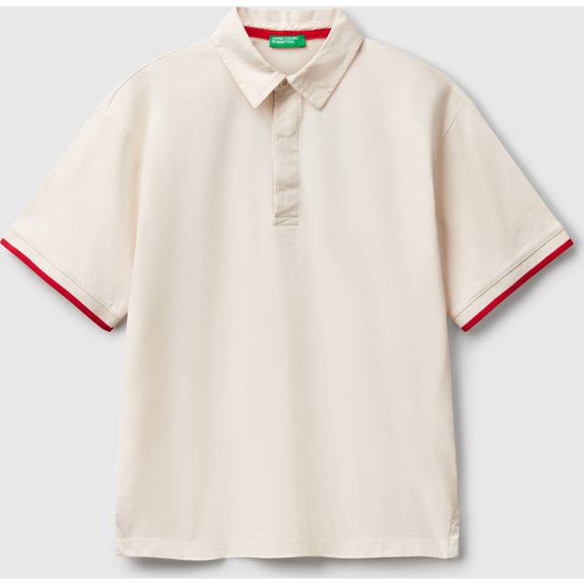 Benetton, Rugby Polo, size L, Creamy White, Kids