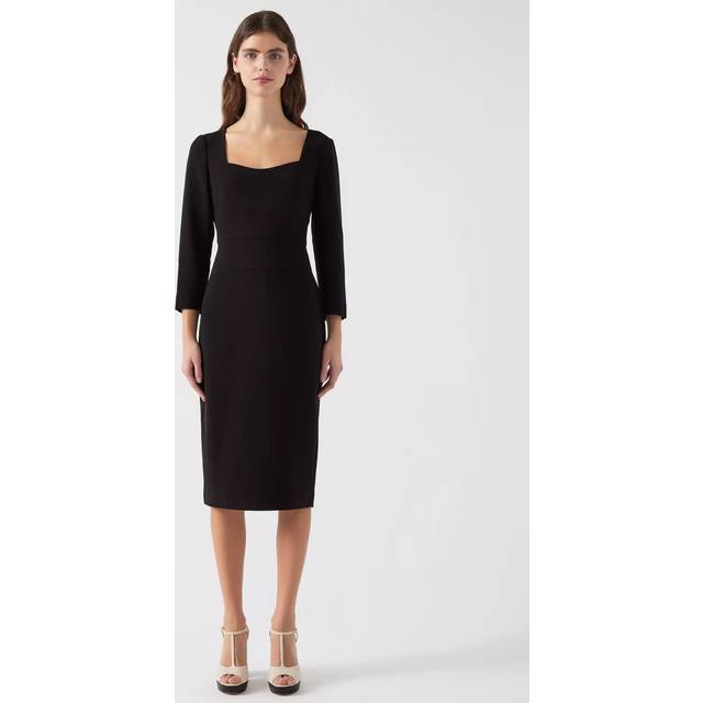 L.K.Bennett Altyn Fitted Crepe Midi Dress