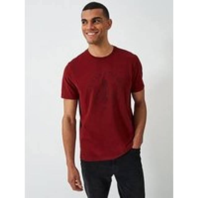 Crew Clothing Cotton Regular Fit Lighthouse Graphic T-Shirt, Red Wine