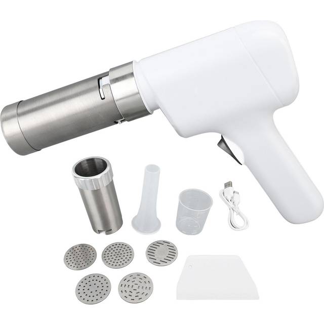 Electric Pasta Maker Cordless Portable Handheld Pasta Noodle Maker Machine with 5 Discs for L white