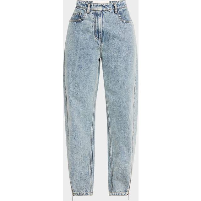 Curved Side-Zip Jeans - WASHED INDIGO - 10