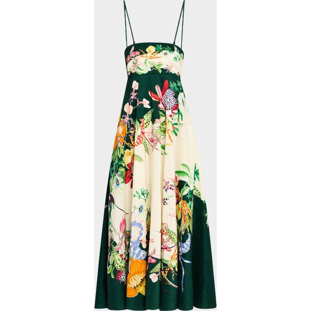 Aggie Floral Linen-Blend Sleeveless Maxi Sundress - MULTI - 12