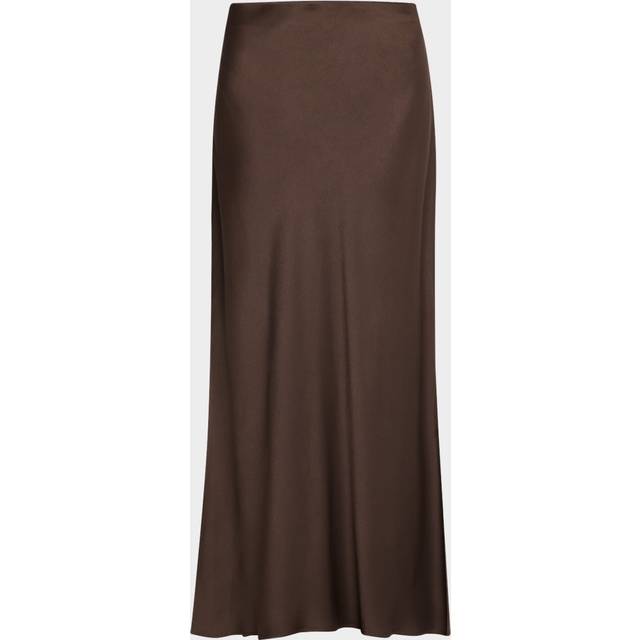 Satin Cady Maxi Pencil Skirt - CHOCOLATE - 38 IT (2 US)