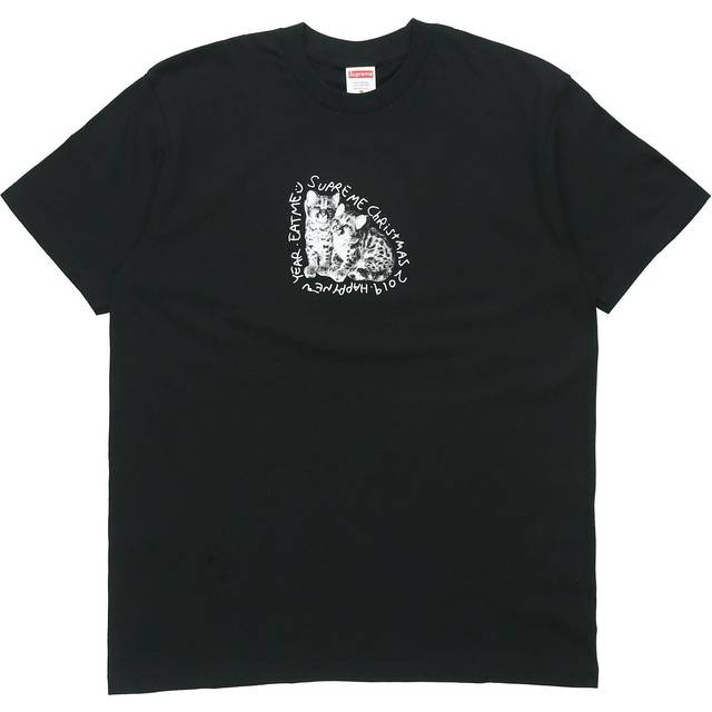 Supreme FW19 Week 17 Eat Me Tee Kitten Printing Short Sleeve Unisex Black SUP-FW19-10916 - XL
