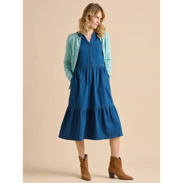 Blue Frill Neck Cardigan - Turquoise - 8