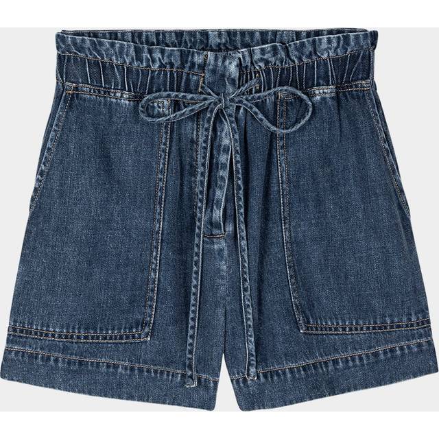 Foster Denim Paperbag Shorts - CLASSIC BLUE - Large
