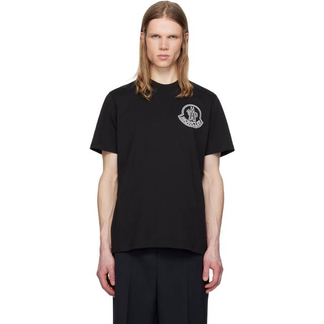 Moncler, Topp, Herr, M, Herr Kortärmad T-shirt - black (M)