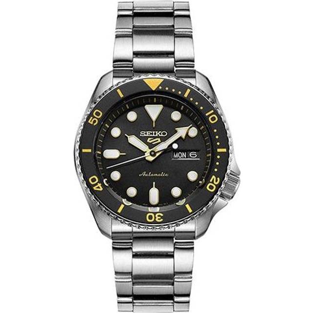 SEIKO Casual waterproof Automatic Sports Mechanical Watch 'Black Silver Gold' - F