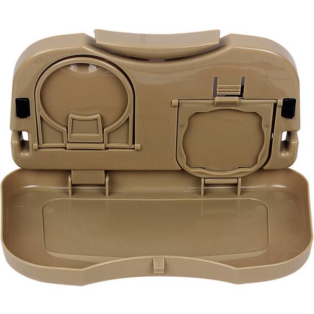 (Beige) Universal Folding Car Bracket for Food Tray Drink Holder Auto Back Rear
