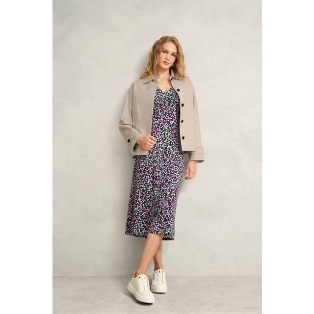 Hobbs Flo Ditsy Floral Jersey Dress, Pink/Multi
