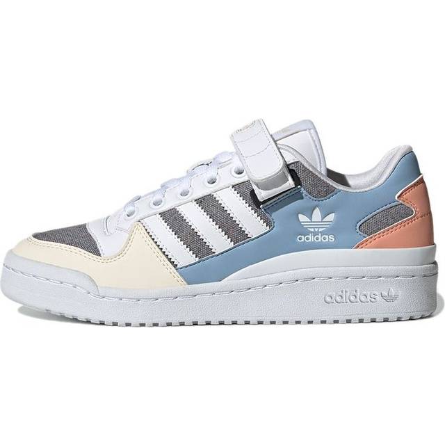 (WMNS) adidas originals Forum Low Wear-resistant Non-Slip Casual Skateboarding Shoes White Blue Gray GZ4405 - White/Blue/Gray - 4.5