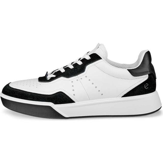 ECCO Street Court M - Baskets en cuir pour homme - Blanc - Size: 41 (UK 7.5)