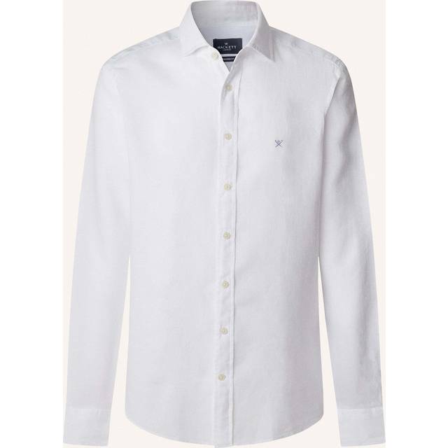 Hackett London Linen Tailored Fit Garment-Dyed Shirt