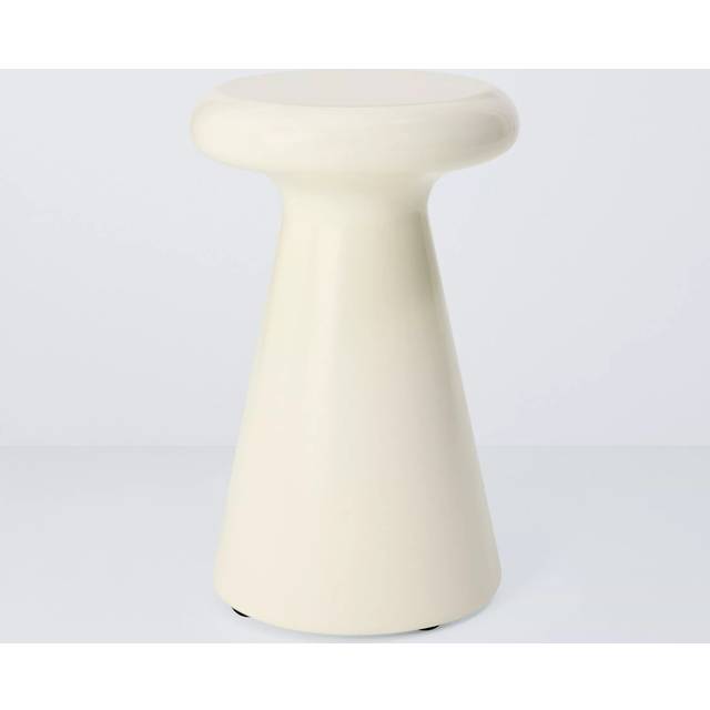 John Lewis Round Garden Side Table, Cream