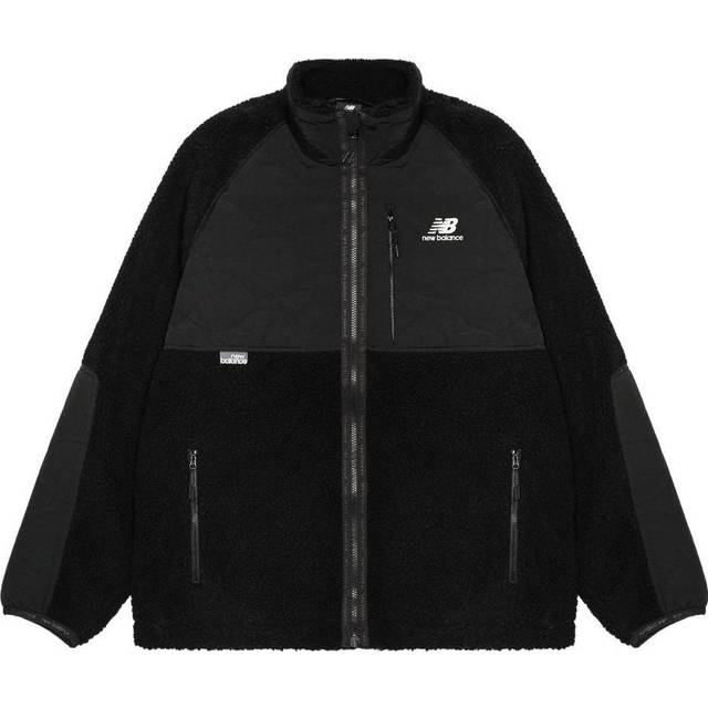 New Balance Lifestyle Cotton Warm Coat 'Black White' AMJ23326-BK - Black/White