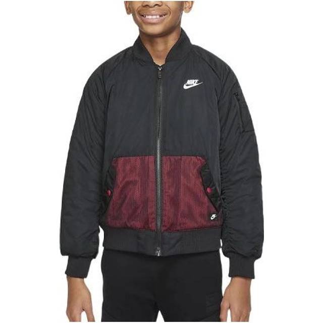 Nike Tiger Print Casual Sports Jacket Kids Outerwear Black DV6498-010 XL