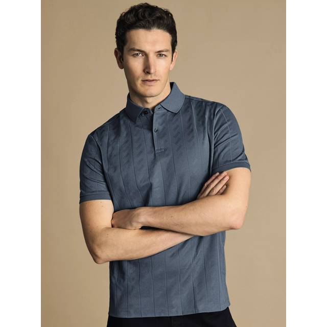 Charles Tyrwhitt Short Sleeve Cotton Blend Polo Shirt