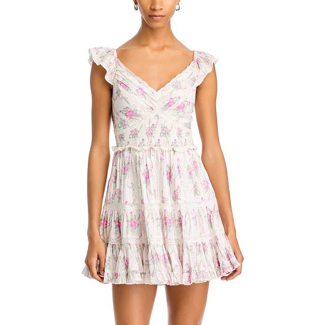 Presline Floral Mini Dress - Rose Picnic - The success behind LoveShackFancy is all down to the label's ability to create playful designs destined to make a statement at your next event. Founded in 2013 by Rebecca Hessel Cohen, the label continues to draw inspiration from her travels around the world where she would search for vintage finds in flea markets.