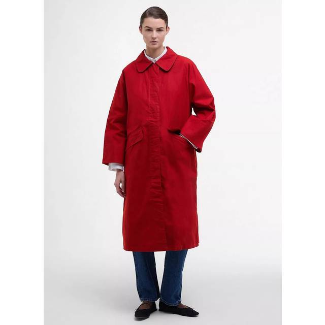 Barbour The Edit by Alexa Lizzy Showerproof Mac Coat - Red