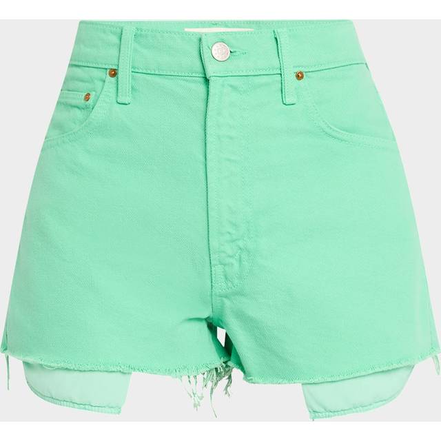 SNACKS! The Fun Dip Micro Cut Denim Shorts - SUMMER GREEN - 31