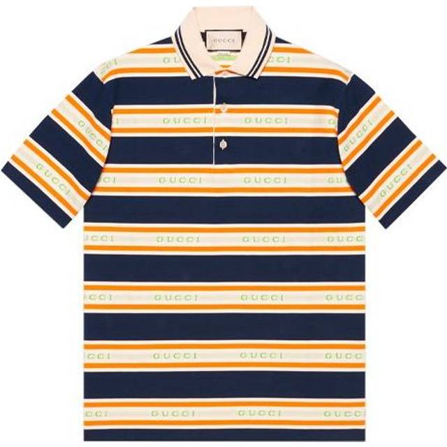 Gucci Logo Collar Stripe Polo 'Ink Ivory' 645258-XJC6I-4273 - Ink/Ivory/White