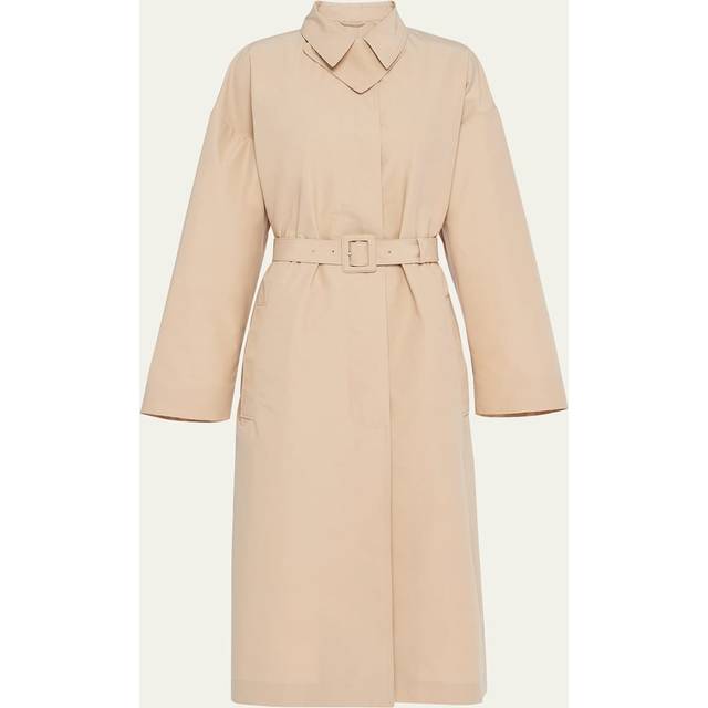 Belted Poplin Trench Coat - DESERTO - 40 IT (4 US)
