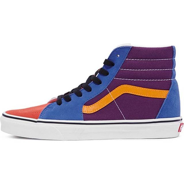 Vans SK8-HI Retro High Top Casual Skate Shoes Unisex Yellow Purple Splicing 'Yellow Purple Blue' VN0A4BV616V - Yellow/Purple/Blue - 5.5