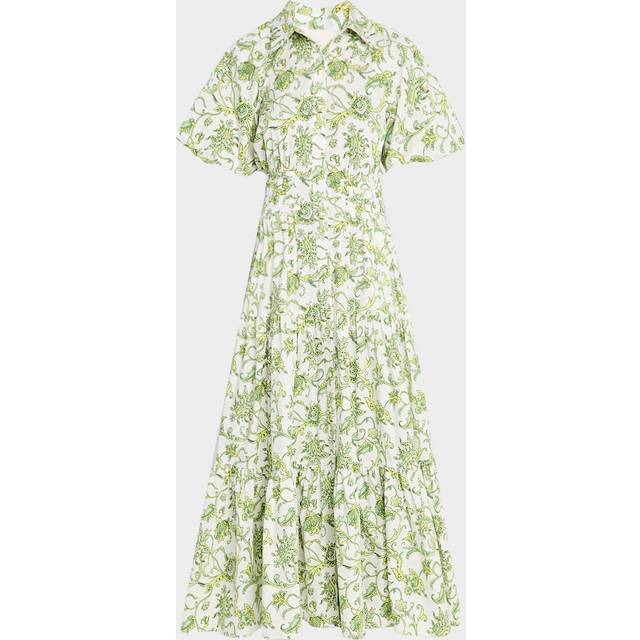 Maggio Ivy Paisley Puff-Sleeve Midi Dress - IVORY/MULTI - 2