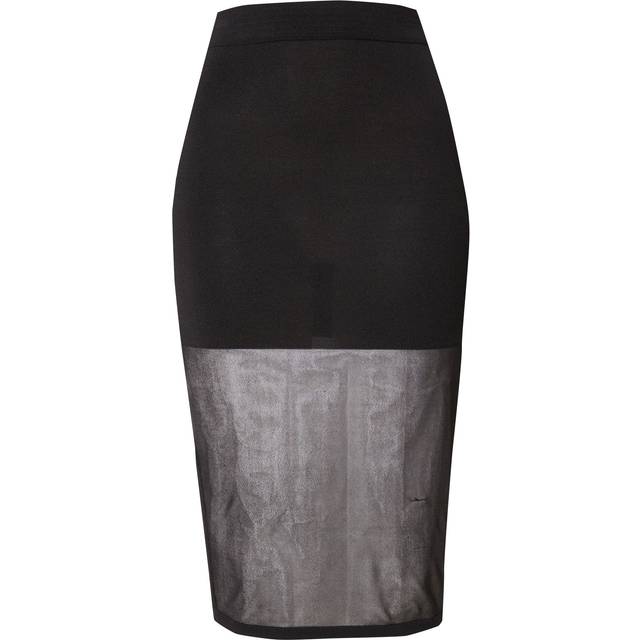 Roberto Cavalli Miniskirt With Tulle Insert - Female Clothing Black