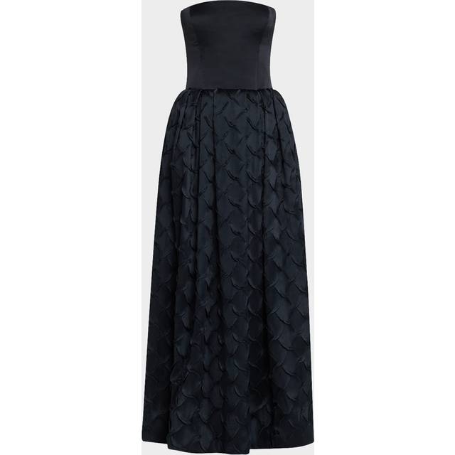 Azriel Strapless Smocked Gown - BLACK - 12