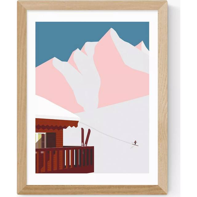 EAST END PRINTS Keeler & Sidaway 'Ski Chalet' Framed Print