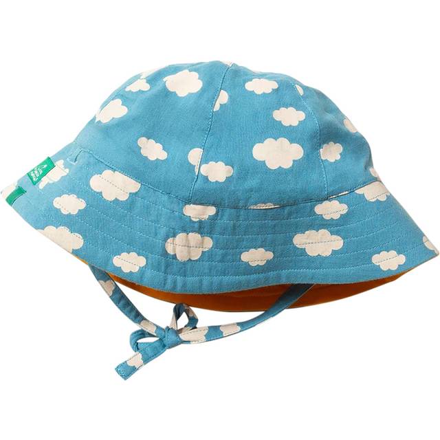 Little Green Radicals Baby Clouds Organic Cotton Reversible Sunhat, Blue/Multi