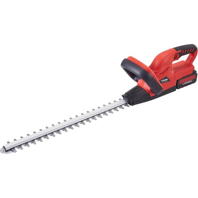 Living and Home 21V Cordless Electric Hedge Trimmer 450W - Red
