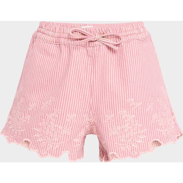 Lana Embroidered Drawstring Shorts - BLUE - 12 UK (8 US)