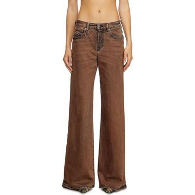 Diesel, Wide Jeans, female, Brown, W30, Flare Jeans