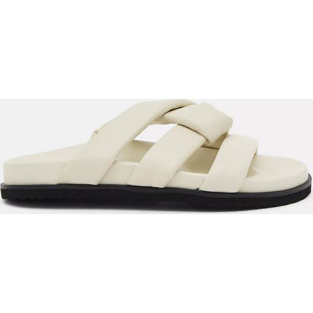 HUSH Leather Padded Twist Footbed Sliders