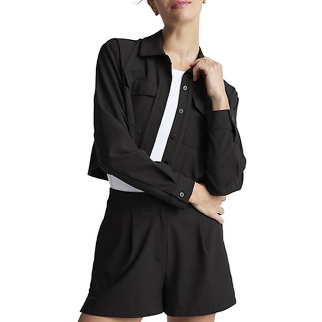 Midtown Cropped Jacket - BLACK - Medium