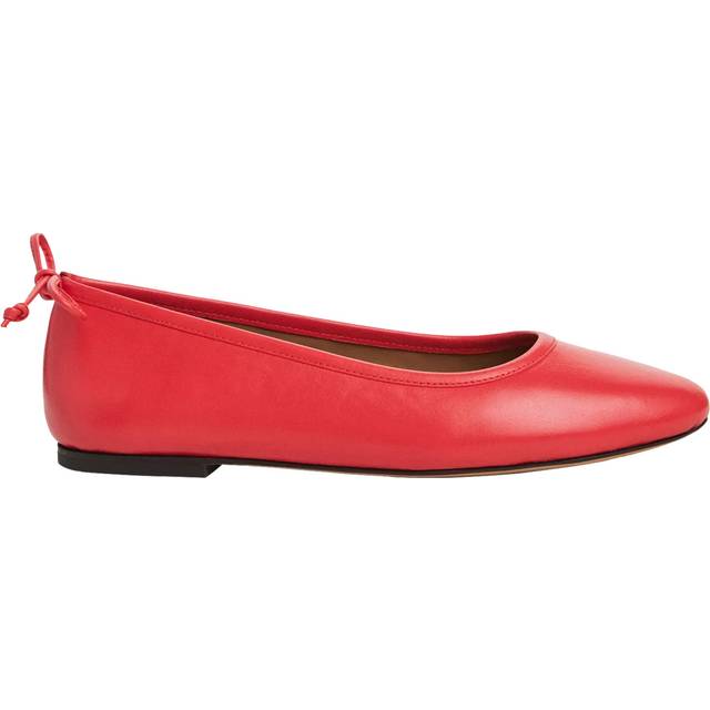 Flattered Pat Leather Ballerina Pumps, Red