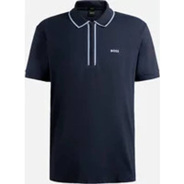 Men's Boss Philix Tape Polo Shirt Dark Blue - Navy - Size: 42