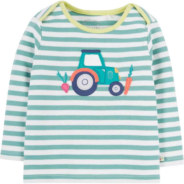 Frugi Kids' Bobby Applique Top, Moss/Multi