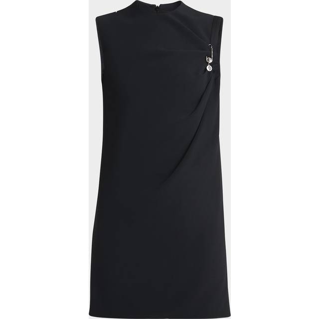 Safety-Pin Responsible Matte Enver Satin Mini Dress - BLACK - 36 IT (0 US)