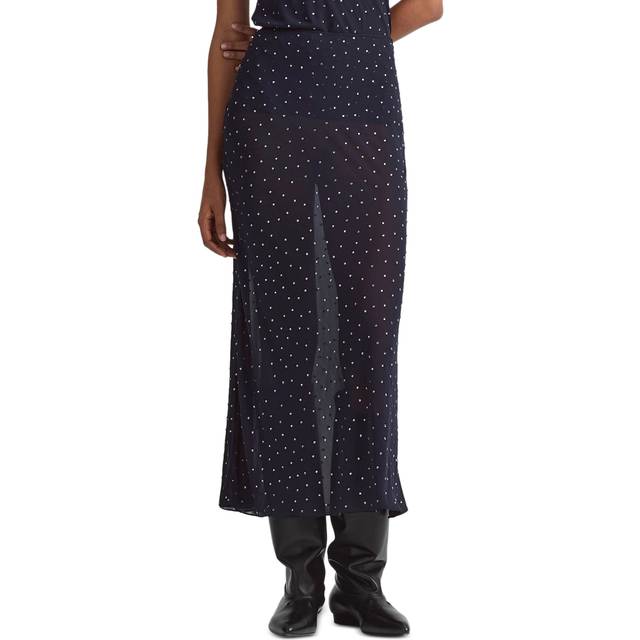 Kinski Embellished Midi Skirt - NAVY - 36 FR (4 US)