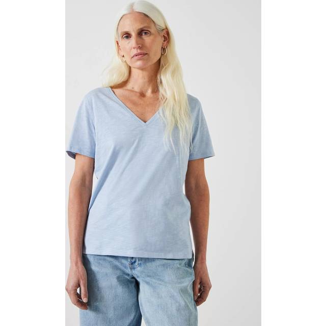 HUSH Kali Cotton Slub V-Neck T-Shirt