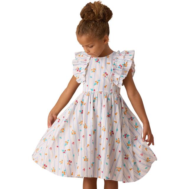 Angel & Rocket Kids' Shirred Panel Dress, Multi
