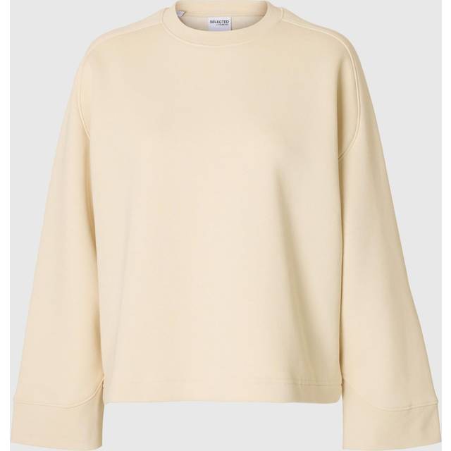 Selected Femme - SLFTabby LS Raglan O-neck Sweat - Sweatshirt - Birch - L