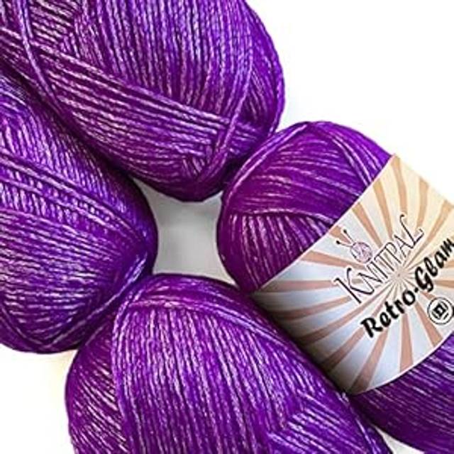 Retro-Glam Metallic Sparkle Yarn, Sheen, Soft, Shiny 4 1172m/400g, #3